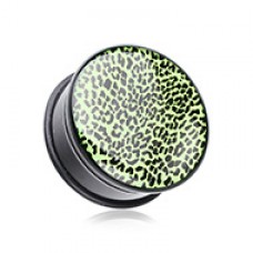 Persian Leopard Print Single Flared Ear Gauge Plug