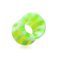 Beach Ball Pinstripe Acrylic Double Flared Tunnel Plug
