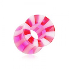 Beach Ball Pinstripe Acrylic Double Flared Tunnel Plug