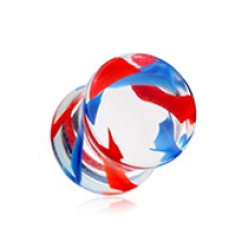 Tornado Pinstripe Acrylic Double Flared Ear Gauge Plug