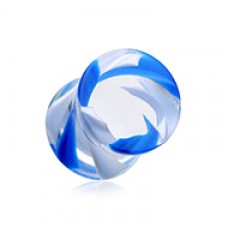 Tornado Pinstripe Acrylic Double Flared Ear Gauge Plug