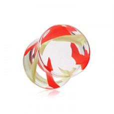 Tornado Pinstripe Acrylic Double Flared Ear Gauge Plug