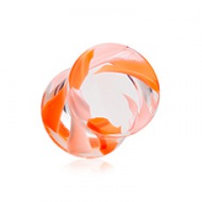 Tornado Pinstripe Acrylic Double Flared Ear Gauge Plug
