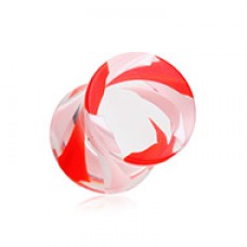 Tornado Pinstripe Acrylic Double Flared Ear Gauge Plug