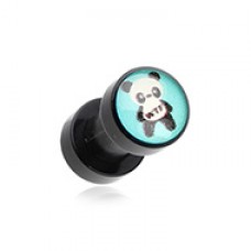 WTF Panda Acrylic Screw-Fit Ear Gauge Plug