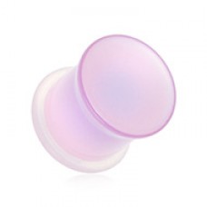 Heather Purple Acrylic Glow in the Dark Single Flared Ear Gauge Plug