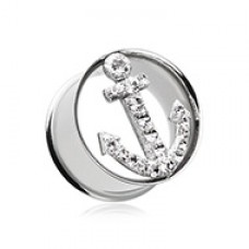 Multi-Sprinkle Dot Anchor Ear Gauge Tunnel Plug