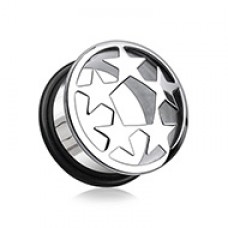 Euro Star Convex Single Flared Ear Gauge Holow Plug