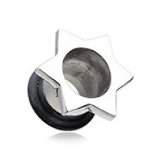 Sheriff Star Single Flared Ear Gauge Tunnel Plug