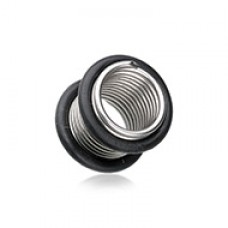Spring Coil No Flare Ear Gauge Tunnel Plug