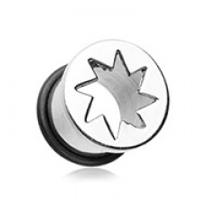 Atomic Burst Steel Single Flared Ear Gauge Plug