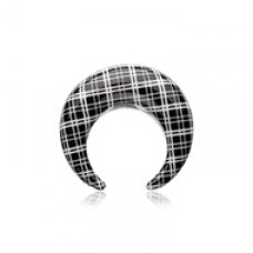Classic Plaid Checker Acrylic Ear Gauge Buffalo Taper