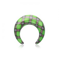 Classic Plaid Checker Acrylic Ear Gauge Buffalo Taper