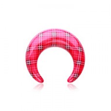 Classic Plaid Checker Acrylic Ear Gauge Buffalo Taper