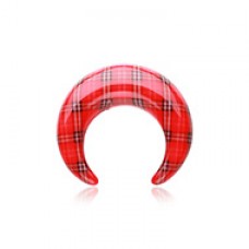 Classic Plaid Checker Acrylic Ear Gauge Buffalo Taper