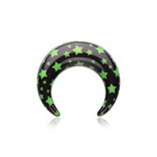 Starry Night Acrylic Ear Gauge Buffalo Taper