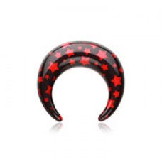Starry Night Acrylic Ear Gauge Buffalo Taper