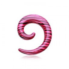 Tiger Stripe Acrylic Ear Gauge Spiral Taper