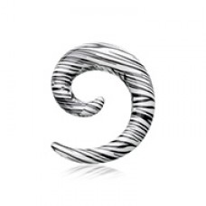Tiger Stripe Acrylic Ear Gauge Spiral Taper