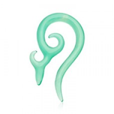 Devil's Horn Acrylic Ear Gauge Spiral Hanging Taper