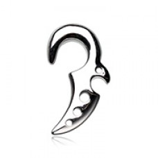 Viscious Fang Steel Ear Gauge Hanging Taper