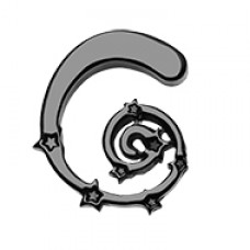 Black Hole Galaxy Silhouette Acrylic Ear Gauge Hanger