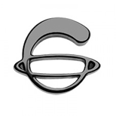 Saturn Ring Silhouette Acrylic Ear Gauge Hanger