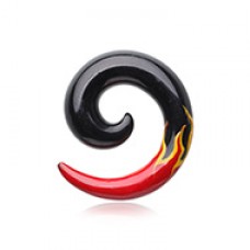 I'm Burning for You Acrylic Ear Gauge Spiral Hanging Taper