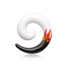 I'm Burning for You Acrylic Ear Gauge Spiral Hanging Taper