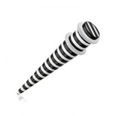 Classic Stripe Acrylic Ear Stretching Taper