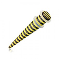 Classic Stripe Acrylic Ear Stretching Taper