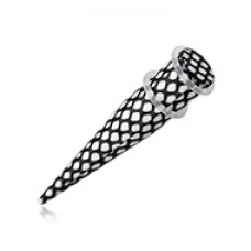 Fishnet Pattern Acrylic Ear Stretching Taper