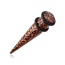 Leopard Funk Acrylic Ear Stretching Taper