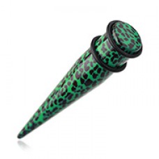 Leopard Funk Acrylic Ear Stretching Taper