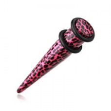 Leopard Funk Acrylic Ear Stretching Taper