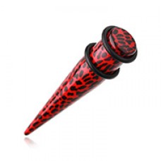 Leopard Funk Acrylic Ear Stretching Taper