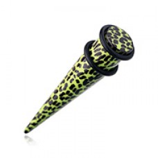 Leopard Funk Acrylic Ear Stretching Taper
