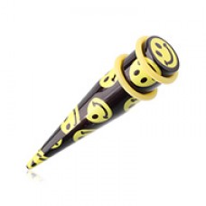 Smiley Face Acrylic Ear Stretching Taper