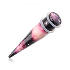 Dark Galaxy Acrylic Ear Stretching Taper