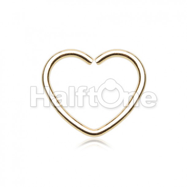 Heart Shaped Bendable Twist Hoop Ring