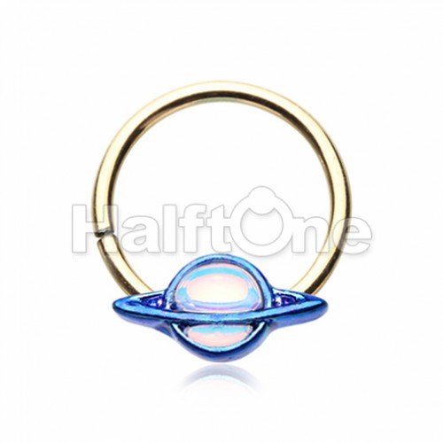 Saturn Galaxy Twist Bendable Hoop Ring