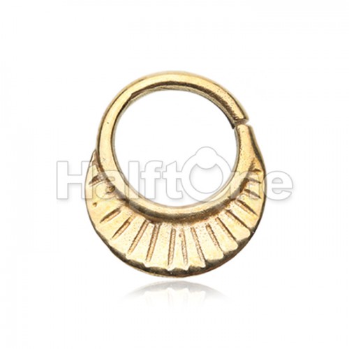 Golden African Brass Bendable Twist Hoop Ring