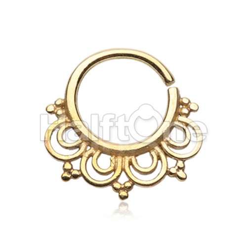 Golden Lovely Brass Bendable Twist Hoop Ring