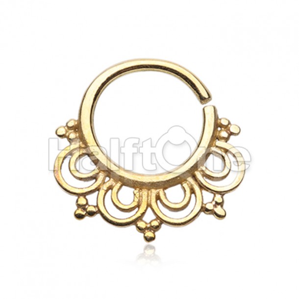 Golden Lovely Brass Bendable Twist Hoop Ring Golden Lovely Brass Bendable Twist Hoop Ring