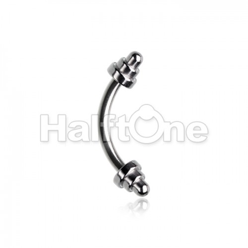 Dumbbell Weightlifting Curved Barbell Eyebrow Ring