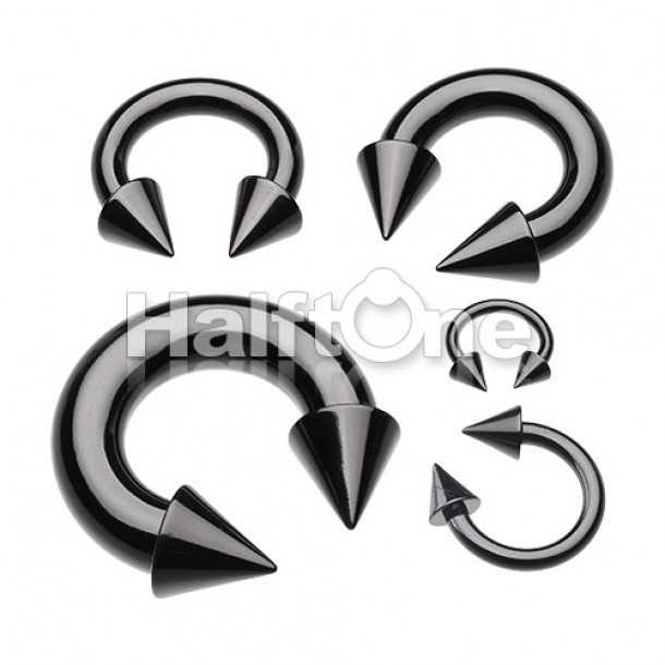 Colorline PVD Basic Spike Top Horseshoe Circular Barbell Colorline PVD Basic Spike Top Horseshoe Circular Barbell