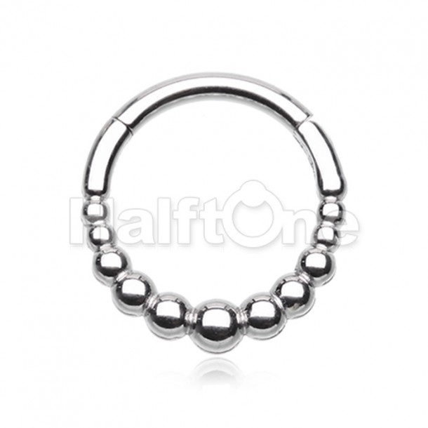 Tribal Ball Steel Seamless Hinged Clicker Ring Tribal Ball Steel Seamless Hinged Clicker Ring