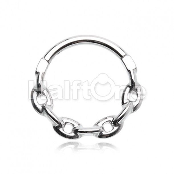 Chain Link Steel Seamless Hinged Clicker Ring Chain Link Steel Seamless Hinged Clicker Ring