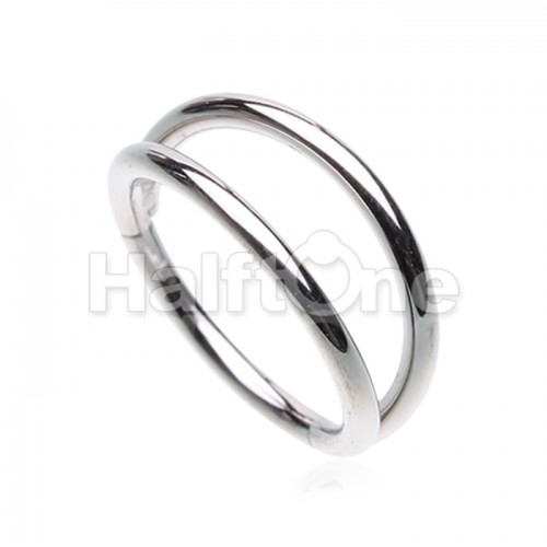 Double Hoop Steel Seamless Hinged Clicker Ring