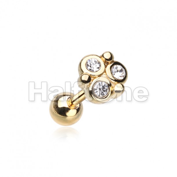 Golden Crop Circles Cartilage Tragus Earring Golden Crop Circles Cartilage Tragus Earring